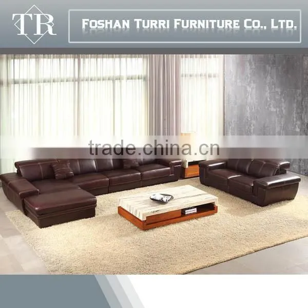 Luxury Furniture Modern 100% Top Grain Leather Sofa Set photo-2