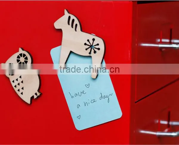 Handmade Lovely Owl Wooden Fridge Magnet photo-2
