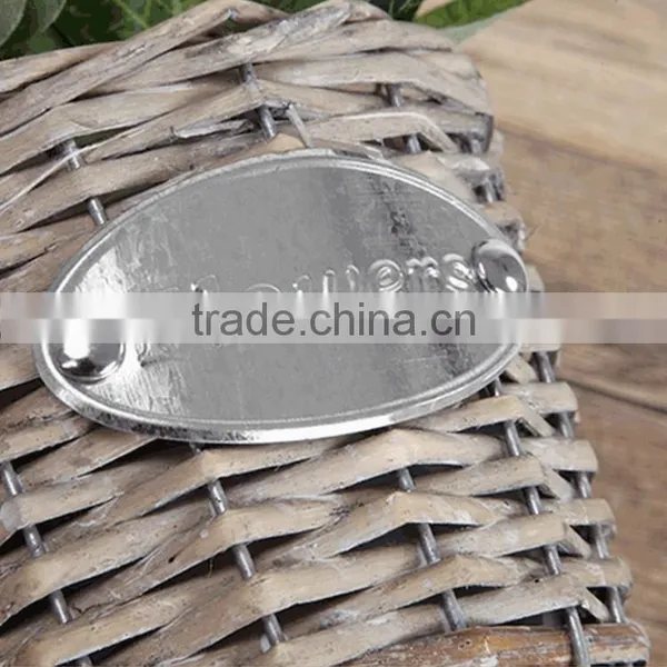 Handmade Cheap Garden Plant Flower Wicker Basket Flower Pot photo-5