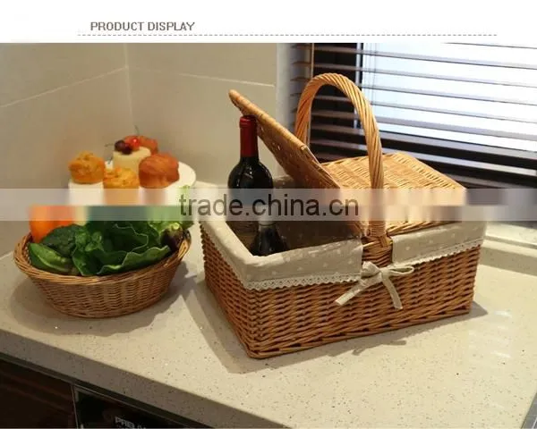 Cheap Wicker Woven Empty Picnic Baskets Wholesale photo-4