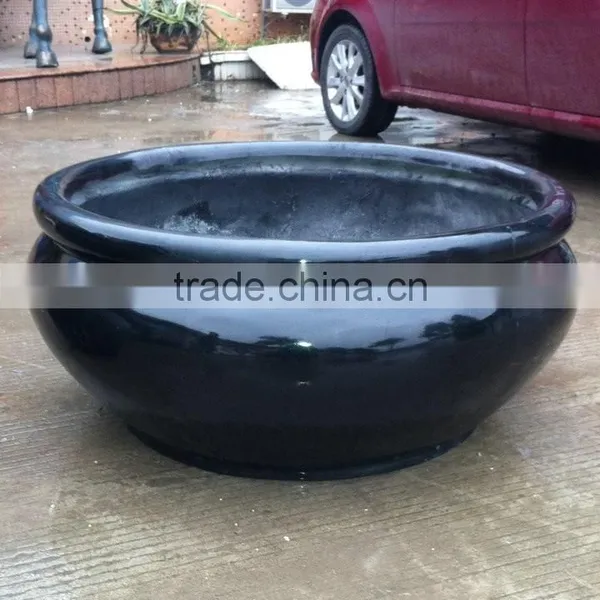 Black Round Strong Flowerpot photo-5