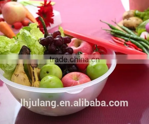Plastic Transparent Salad Bowl /Wholesale Big Plastic Salad Bowl Set With Lid photo-3