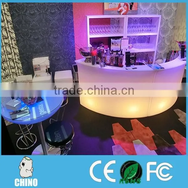 Modern Glowing Nightclub Furniture High End Straight Led Drink Bar Counters photo-5
