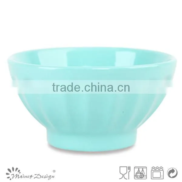 Stoneware Embossed Rice Bowl/ceramic Bowl photo-3
