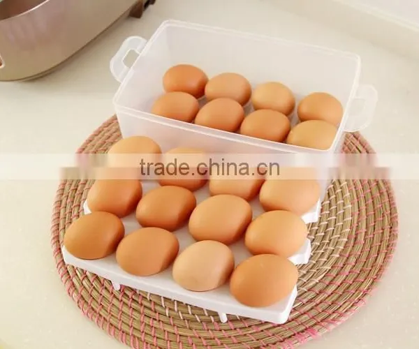 Wholesale Pastic Egg Storage Boxes With Lid Double Eggs Preservation Box photo-3