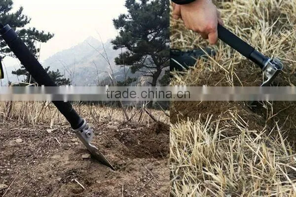 DJSV-XSA Multifunction Outdoor Survival Tool Kit Shovel Saw Knife Hoe Firestarter photo-2