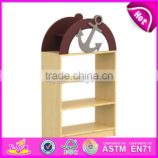 Wholesale Cheap Cartoon Kids Preschool Toy Shelf Wooden Daycare Furniture W08C187 photo-6