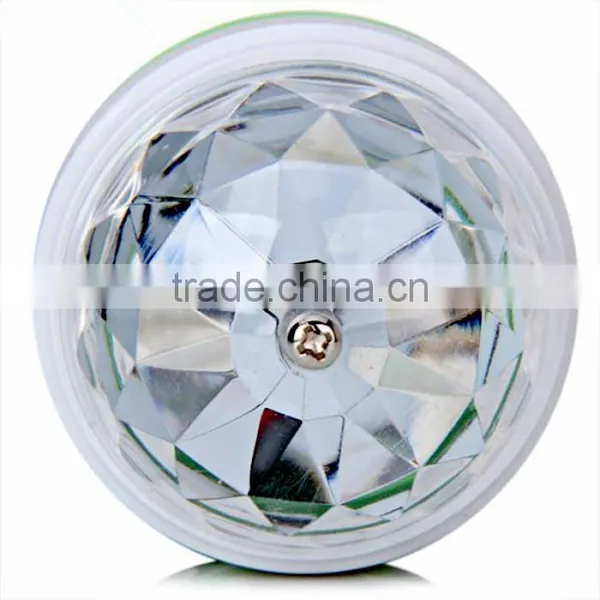 Hot Selling Auto Mini Party Induction Light LED Bulbs E27 3W Bulb Full Color RGB LED Plastic Rotating Lamp With Remote Control photo-2