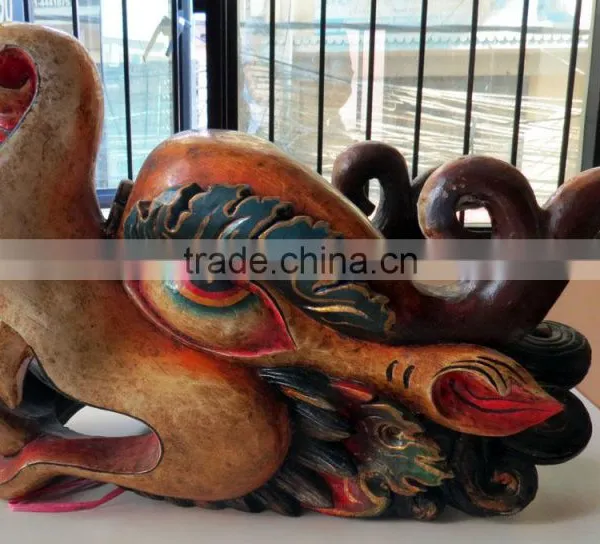 Dragon Mask Wall Hanging Decor Handmade in Nepal photo-3