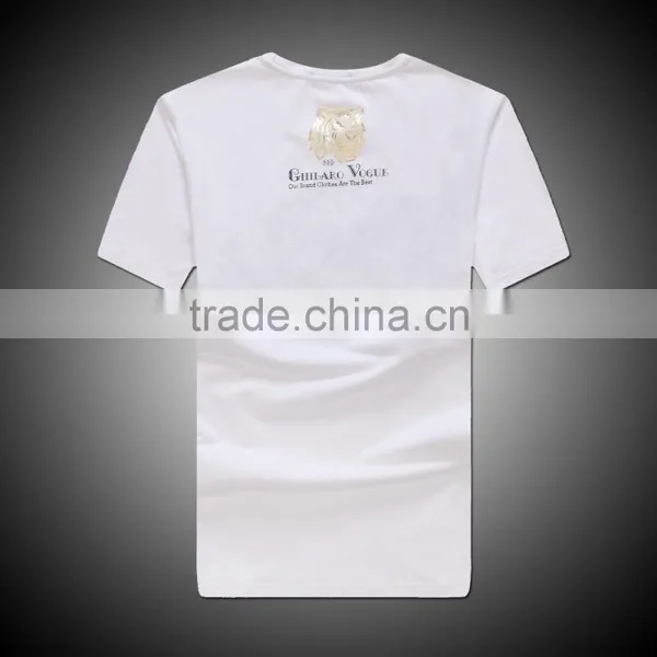 Men's 95%cotton 5%spandex Blank Mens T-shirts Wholesale photo-5