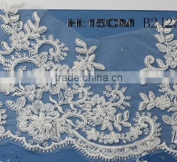 Professional Wedding Cotton Ladder Lace Trim With Bottom Price