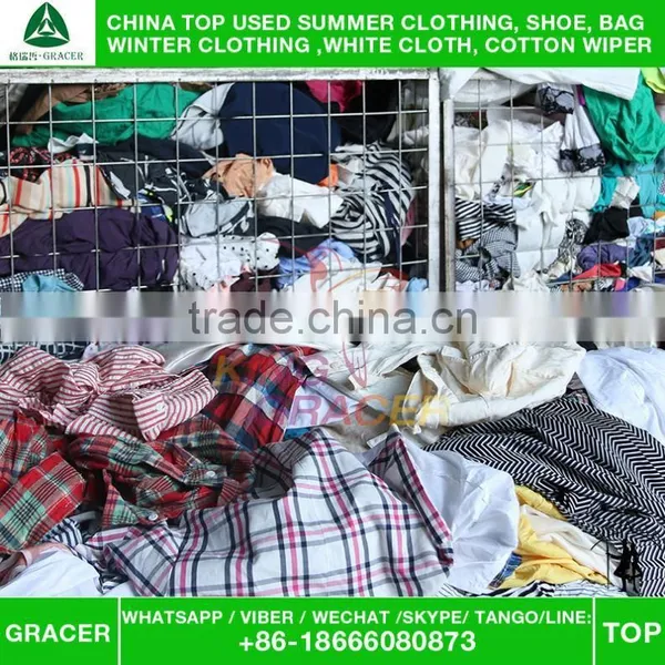 Stock Recycling Hot Sale In Uk Small Bales Unsorted Cotton Blouse Second Hand Cream Clothes photo-4