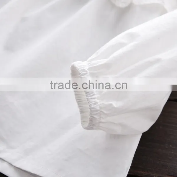 New 2017 Wholesale Summer Fashion Girls Cotton Strapless Lace Flowers Embroidered Blouses 2-8 Years photo-5