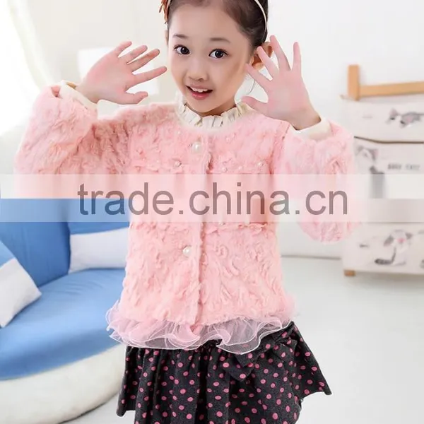 The Autumn and Winter of 2016 Explosion of Girls Princess Cotton Lace Imitation Fur Coat photo-2