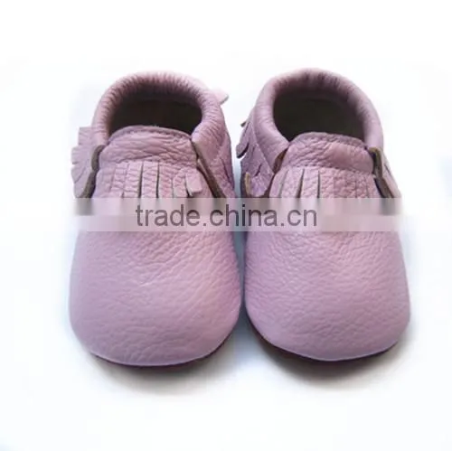 Handmade Rubber Sole Infant Baby Moccasins Baby Shoes photo-2