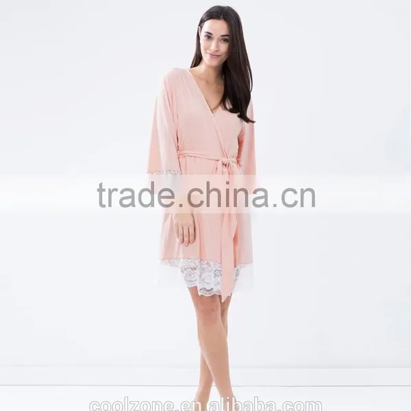Relaxed Fit Wrap Front Comfortable Bamboo Bathrobe Wholesale Luxury Bathrobe photo-6