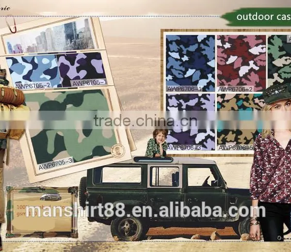 100% Cotton Outdoor Wear Camo Casual Shirts photo-2