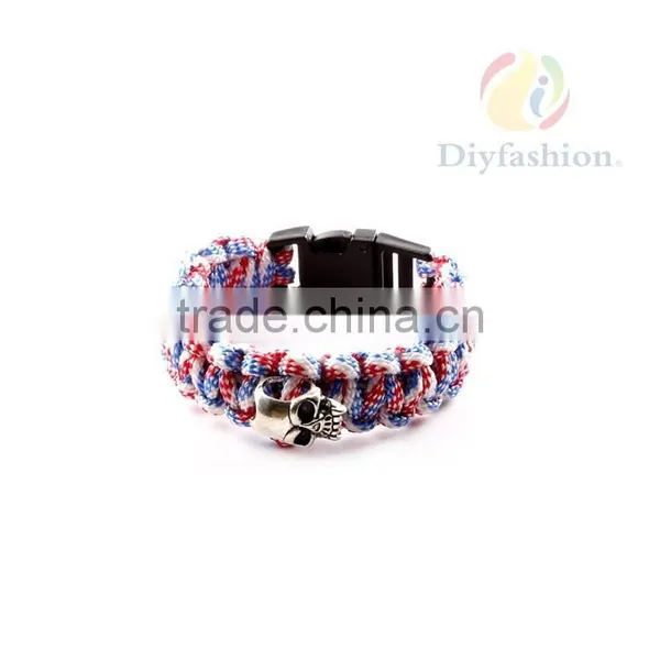 New Design Cheap Adjustable Stainless Custom In Paracord Bracelet PC6017-6 photo-2