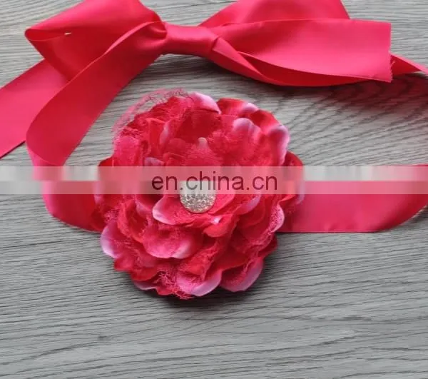 Laced Peony Flower Sash Belt For Kids photo-5
