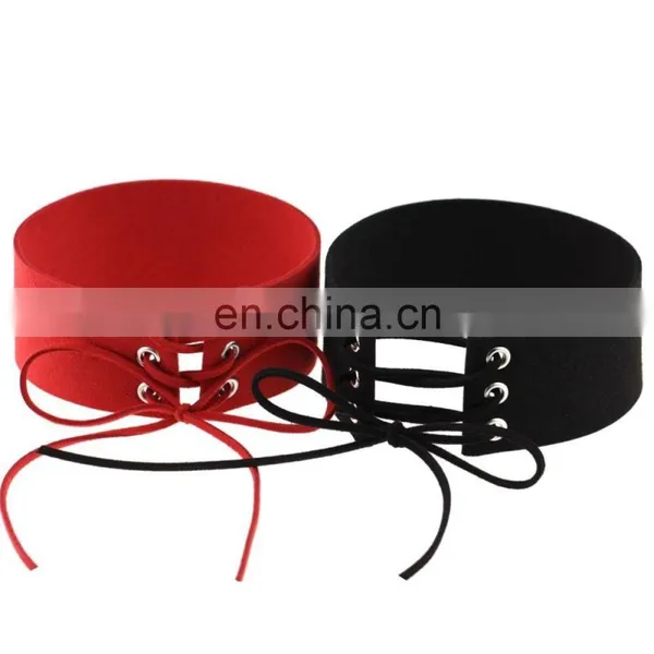 Fashion Suede Leather Wide Choker Collar Necklace photo-6