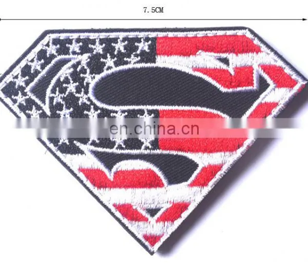 Superman Spiderman Cartoon Clothes Patch 3d Patch Embroidery Iron-on Appliques Cloth Patch Popular Superman Embroidery Garment photo-2