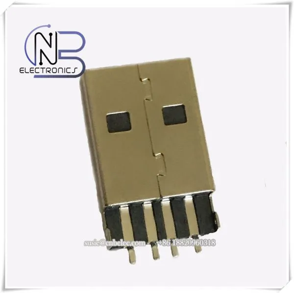 Short Solder A Type USB 2.0 Male Connector With Housing photo-5