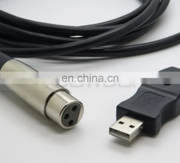 XLR Female to USB Male Microphone Mic Link Cable 3M 10FT photo-5