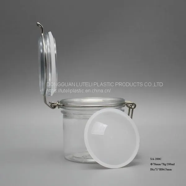 Luxury and High Quality Skin Care 200ml Black Round Cosmetic Use PETG Plastic Bottle,face Cream Packaging Plastic Cosmetic Jar photo-5