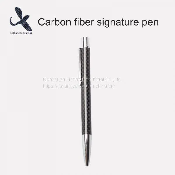 Custom Logo Business Carbon Fiber Neutral Pen Rotating Type Gel Pen