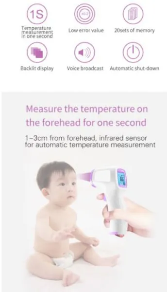 2020 New Digital Thermomete Clinical Thermometer Non Contact Thermometer photo-2