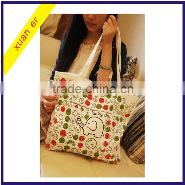High Quality Fashion Custom Printing Canvas Shoulder Hand Bag for Lady photo-5