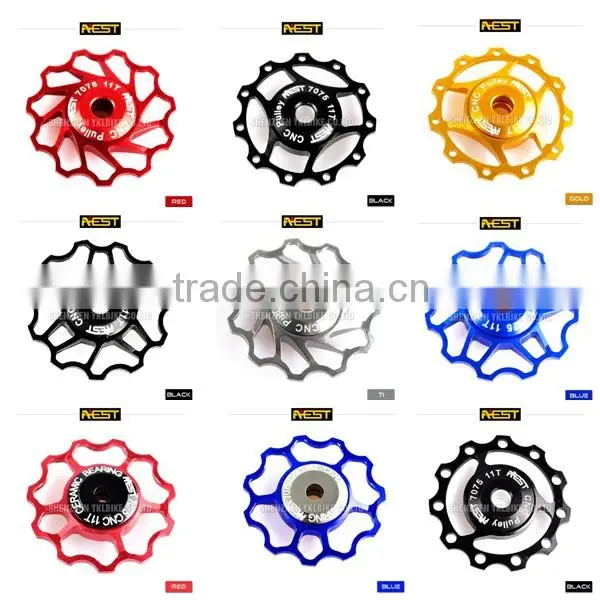 CNC Bicycle guide wheel/ Bicycle Guide Pulley/Bicycle jockey wheels