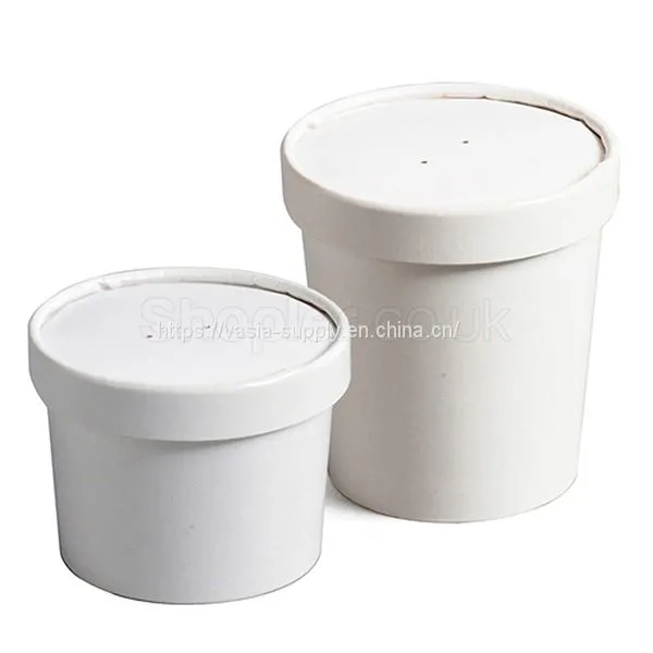Soup Container 12oz White Paper Board , Soup Container , White photo-3