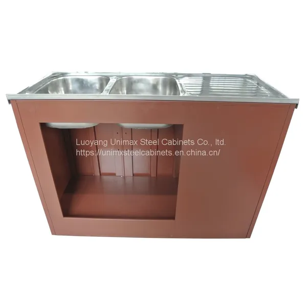 Chile Construction Wholesalers Distributors Kitchen Cabinet Kitchenette Metal Sink Base Cabinet photo-3