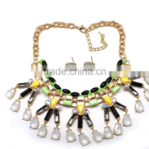 2015 Wholesale Factory Popular Cheap Resin Flowers for Jewelry, Fashion African Beads Jewelry Set photo-3