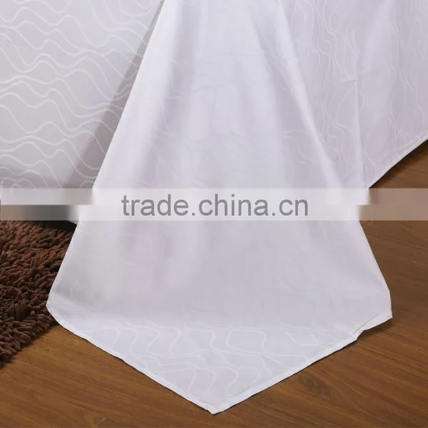 100% Cotton White Satin Hotel Donna Cover Set Jacquard Hotel Bedding Set Customer LOGO Bedding Set photo-3