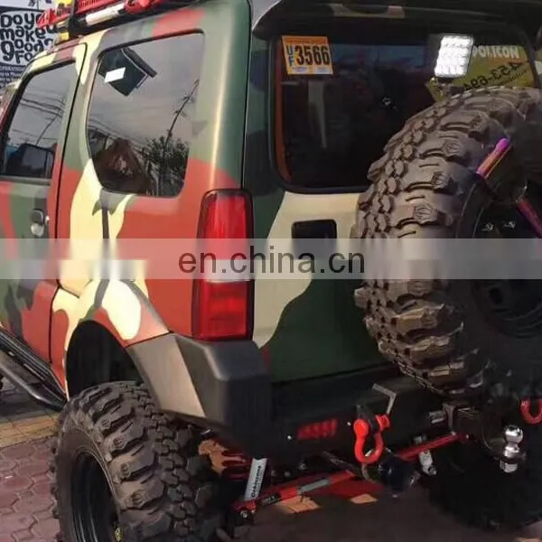 Steel Rear Bumper Guard With Spare Tire Rack for Suzuki Jimny 4x4 Parts photo-3