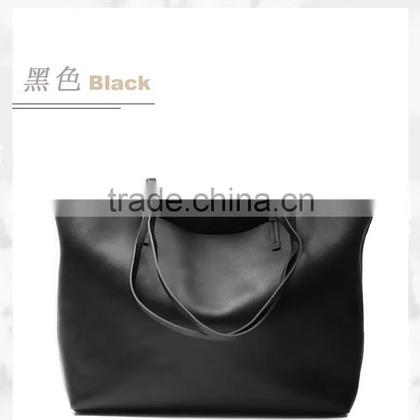 Vintage Simple Design Casual Genuine Leather Lady Shoulder Bag Hand Bag for Women photo-5