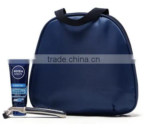 Custom Blue Polyester Hanging Travel Toiletry Bag, Travel Cosmetic Bag for Men,mens Blue Travel Wash Bag photo-2