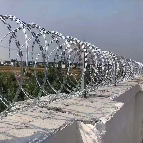 Hot-Dipped Galvanized Concertina Razor Barbed Wire for Secure Perimeter Fencing photo-4