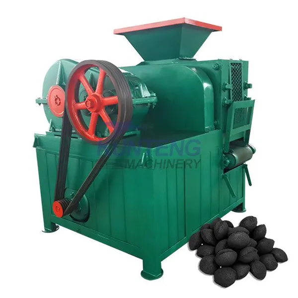 Cow manure charcoal iron powder ball pressing machine flat spherical charcoal forming machine