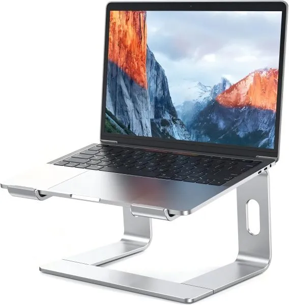Aluminum Laptop Stand Detachable Computer Stand Notebook Riser Laptop Mount Silver