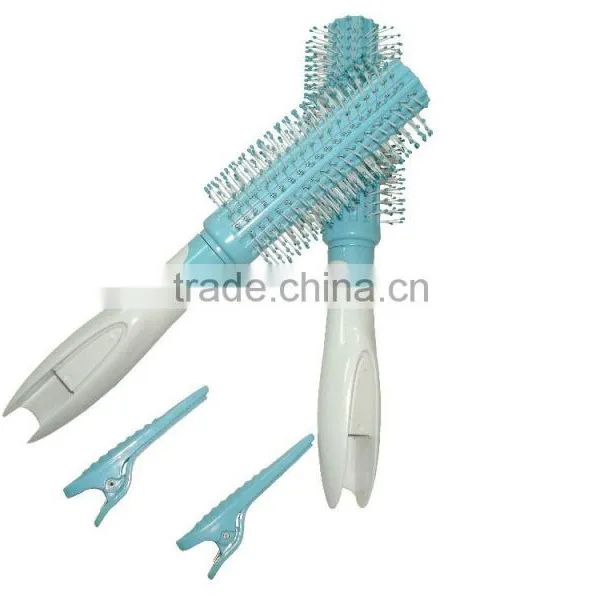 Professional Plastic Hair Brush With Clips photo-5