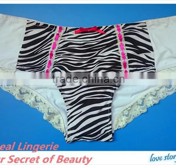 Fashion Plus Size Bra Set, Sexy Zebra Printed Microfiber photo-4