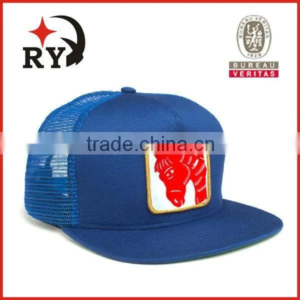 2014 New Style High Quality Truker Mesh Snapback Cap With Chinese Applique Embroidery Logo