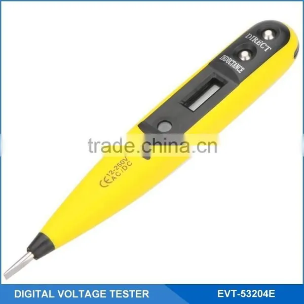 Digital Voltage Tester, 12-250V AC/DC, LCD Display Voltage Tester