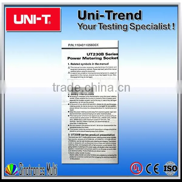 Best Electric Power Measurement Socket UNI-T UT203EU photo-6