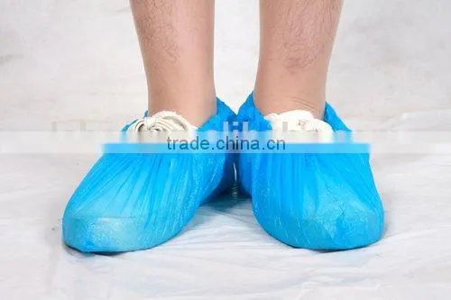 High Quality With CE ISO FDA Certificated Disposable Blue CPE Shoe Cover photo-3