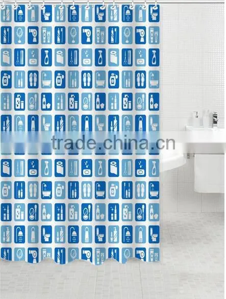 Lovely Style Drawing Cars Polyester Shower Curtain, Bath Curtain for Family photo-2