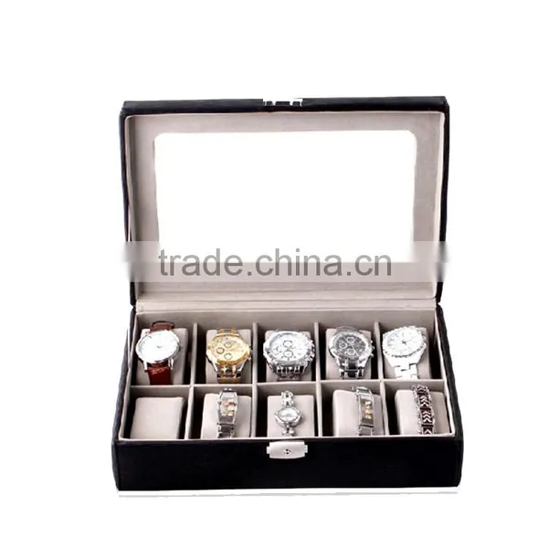 Customized 1-24 Slots Leather Watch Boxes With Window.